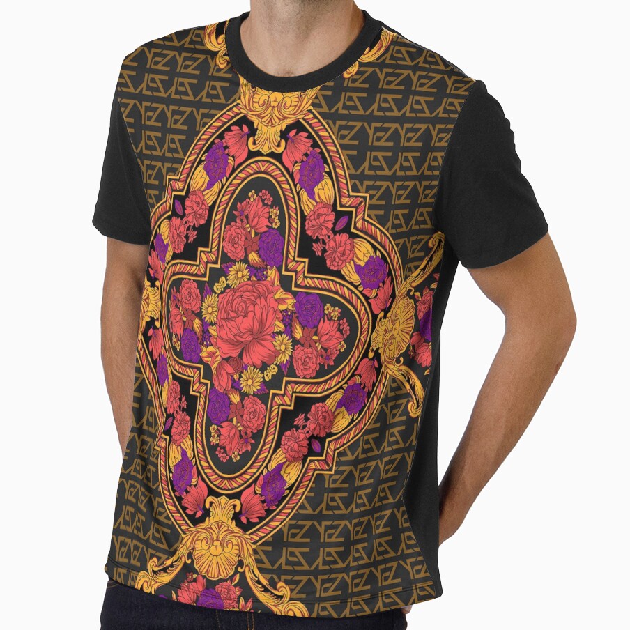 All Over Print Luxury Rose Vintage Fluorescent Ornament by yez
