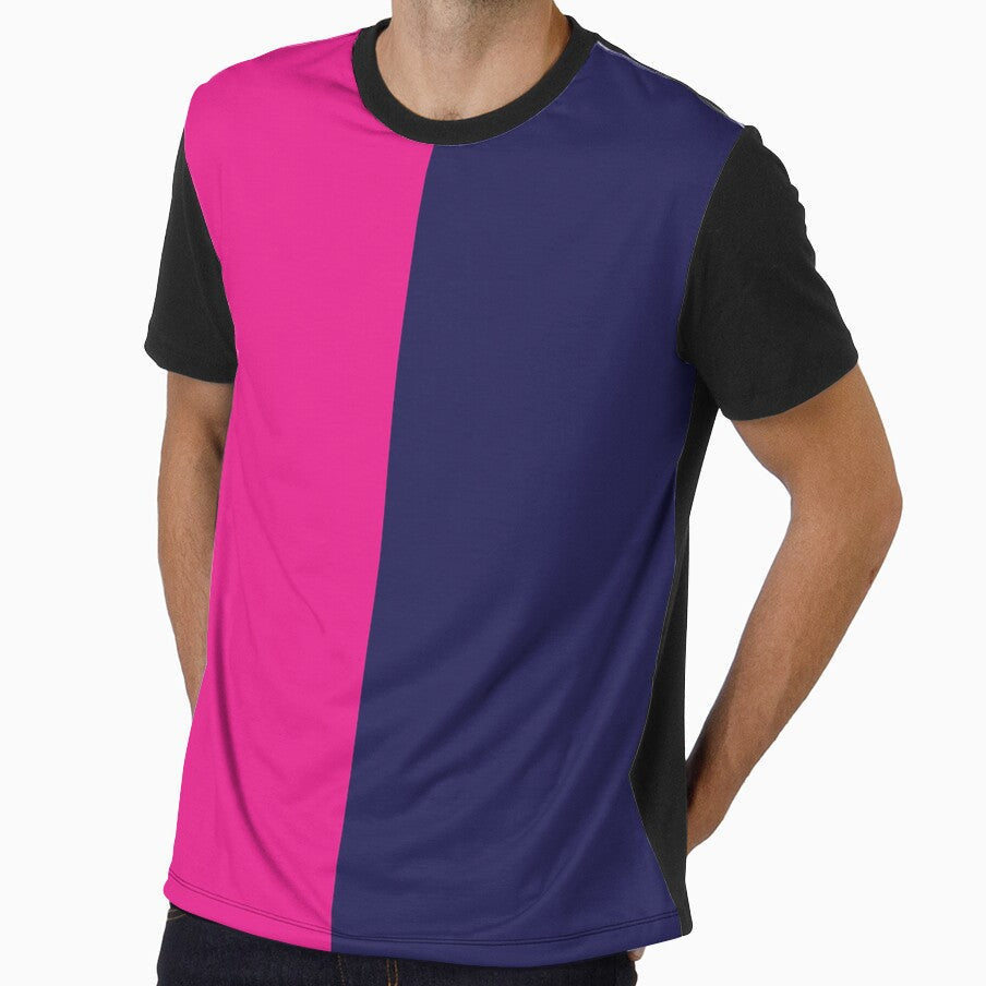 Navy Blue and Bright Pink Solid Color by PabloPatterns Unisex