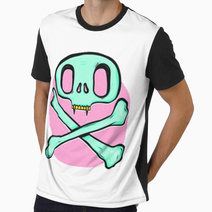 Skull and Crossbones - Pistachio and Pink by SerpentSkyArts