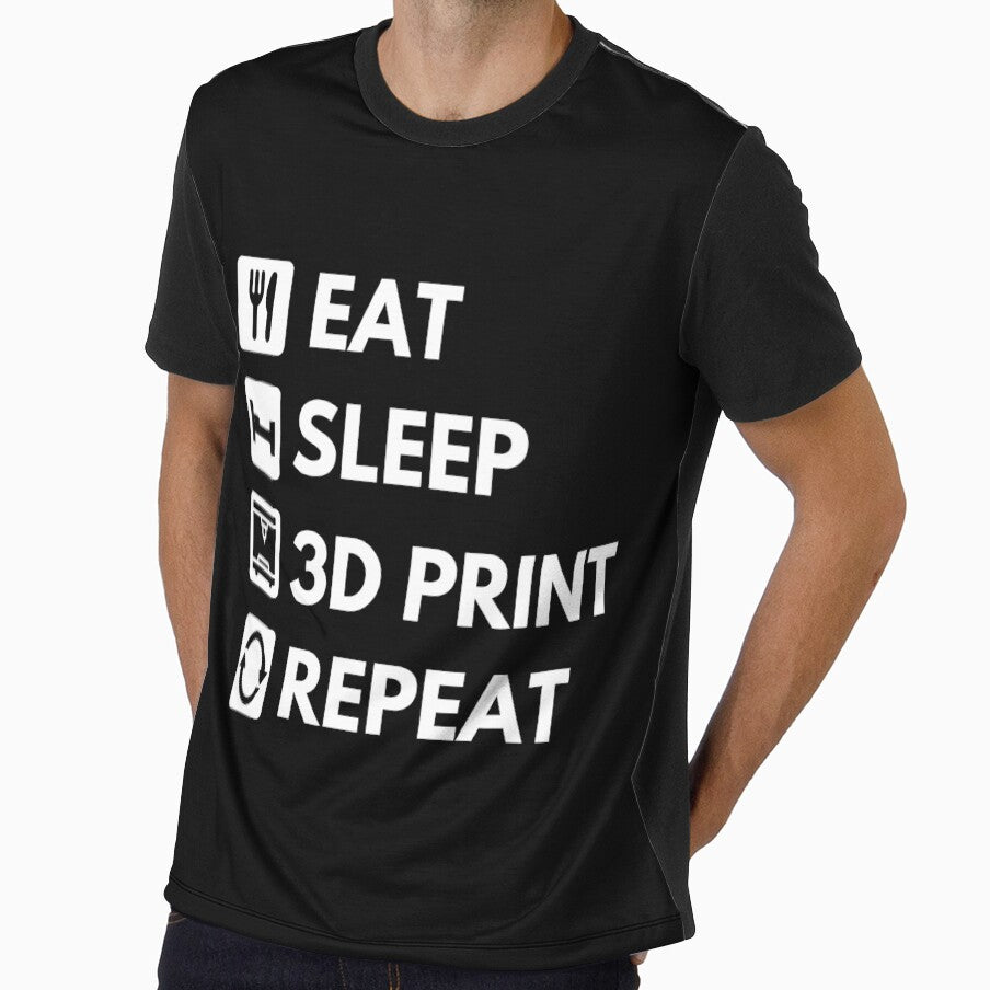 Eat Sleep 3D Print Repeat - Funny 3D printing by GeniusEngineer
