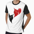 Full Black and Full Red Albino Fancy Guppy Logo by Nosnah