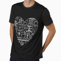 I Love 3d Printing Heart-shaped design in thin line style - 3d Printer Heart for Engineers by venomousvector