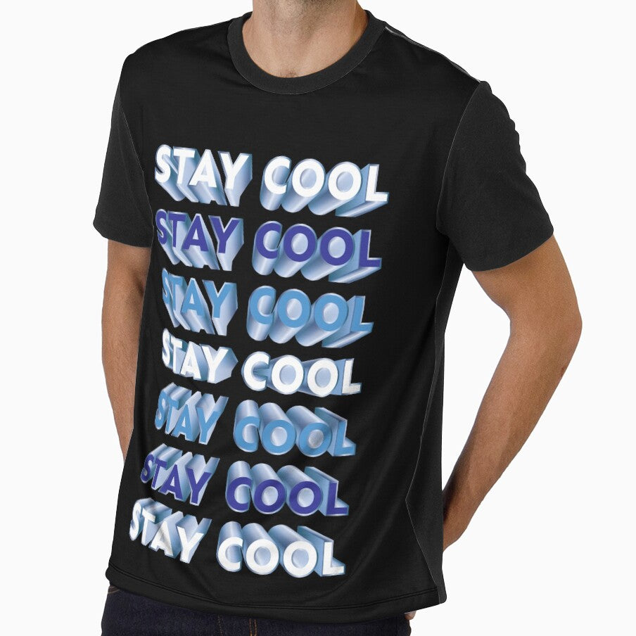 Stay Cool repeated 3D text by hockeng