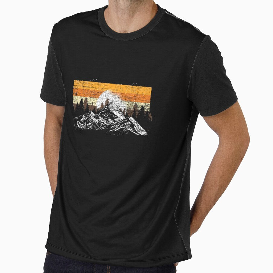 Full Moon Outdoor Nature Wildlife Mountains Retro Forest by mainana78