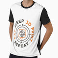 Eat Sleep 3D Print Repeat 3D Printing - 3d Printer round Design by venomousvector