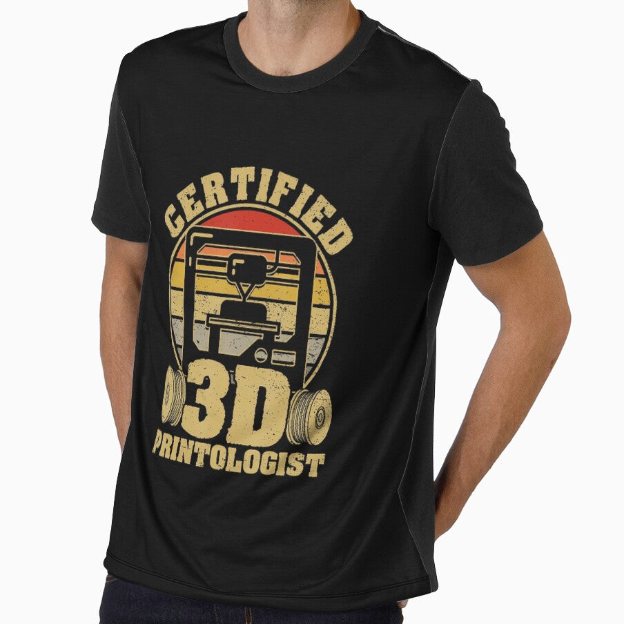 Funny Retro 3D Printer Certified 3D Printologist 3D Printing by AdrianaDoria