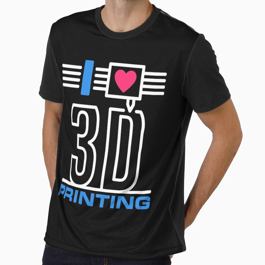 I Love 3D Printing nozzle and filament modern design for 3D Printers Nerds by venomousvector