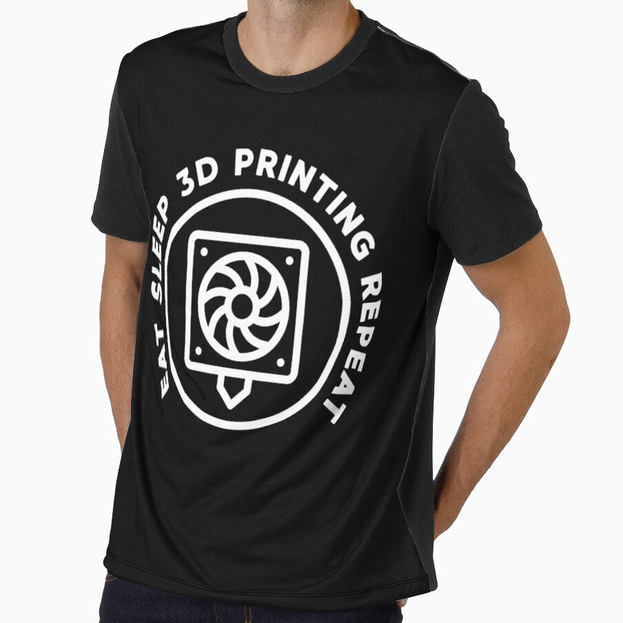 Eat Sleep 3D Printing Repeat round design for Additive Manufacturing Geek by venomousvector