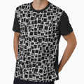 3d black and white squares on glowing peach backdrop by GeoffBeattie