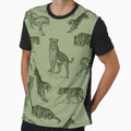 Tiger All-over pattern [green] by bellatierra