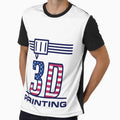 3D Printing USA Flag - I Love America and 3D Printer! Creative Patriotic Design by venomousvector