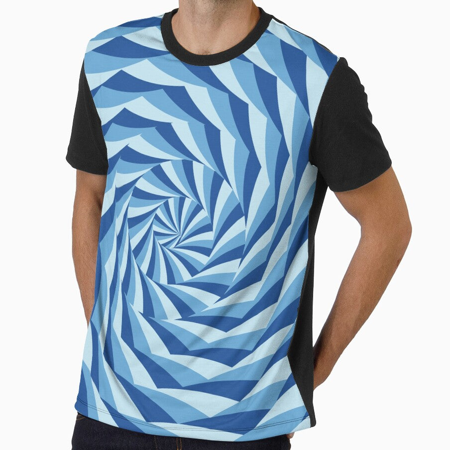 Spiral Circles Pattern Blue by leomooncreates