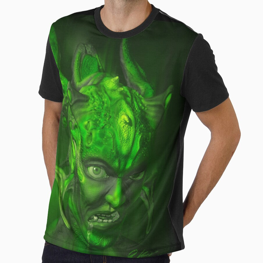The Evil - Fantasy Alien 3D Illustration - green Version by KairoDesign