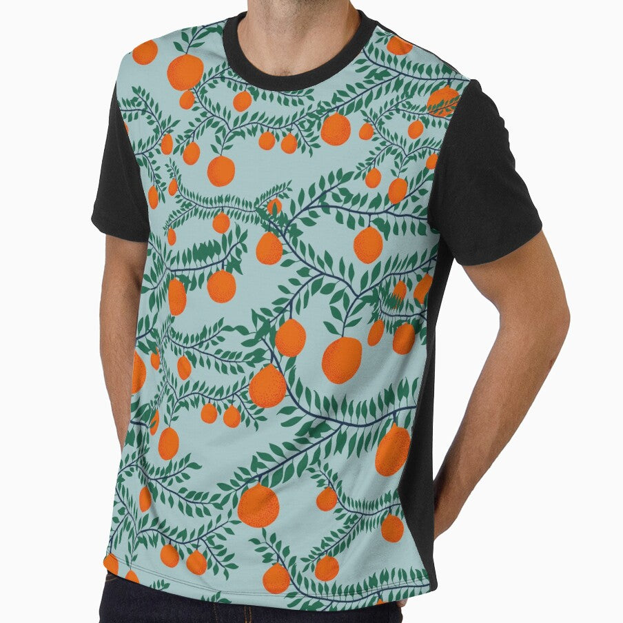 Orange garden seamless pattern by Reshma Rajagopal