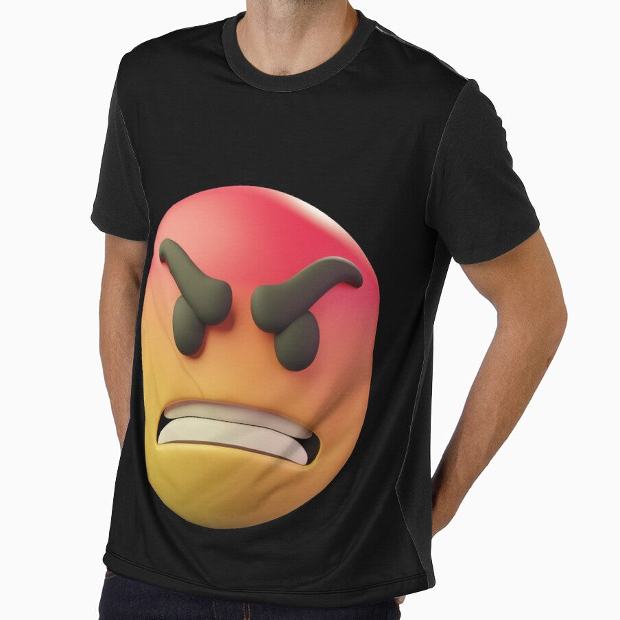 Emoji Smiley Angry 3D Face by 3Dimension