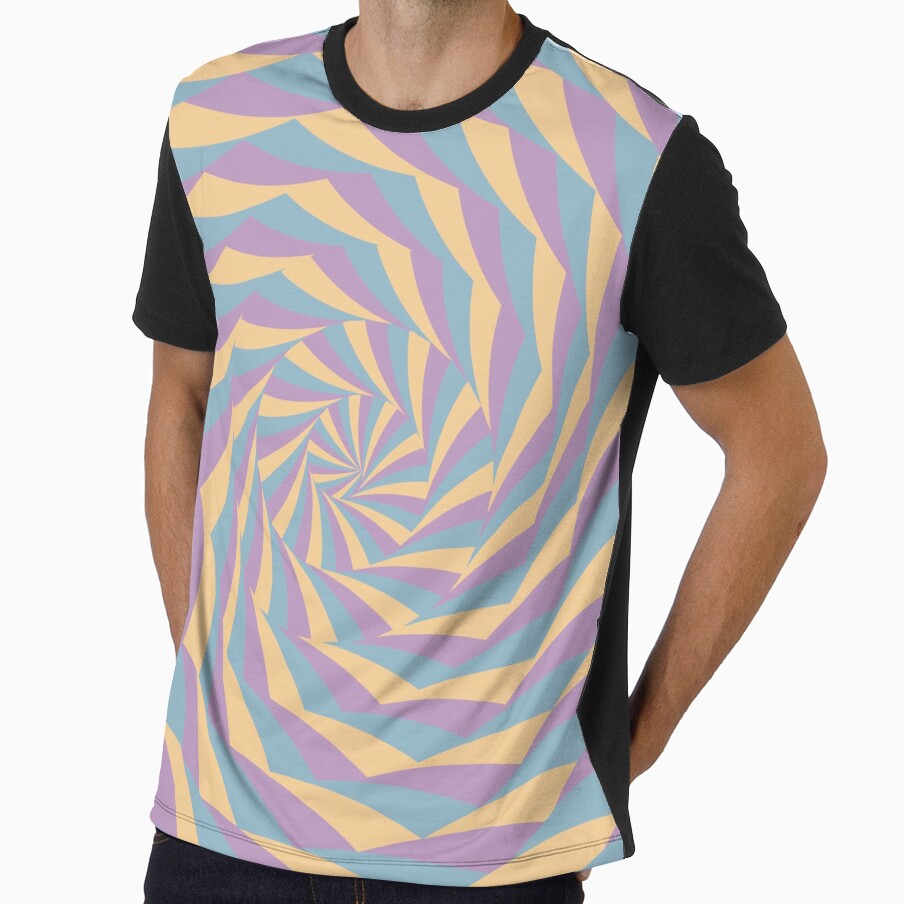 Spiral Circles Pattern Pastels Purple Blue Yellow by leomooncreates
