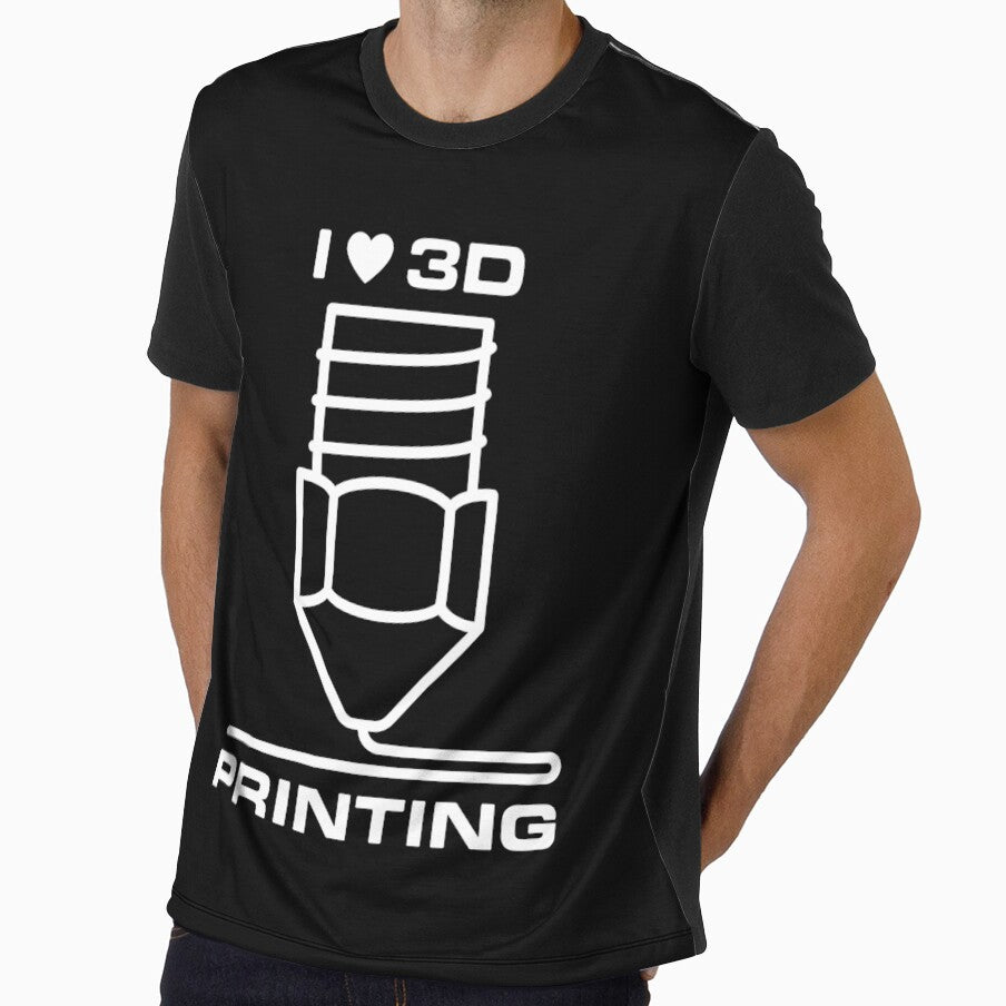 I Love 3D Printing minimal design for 3D Printers Nerds by venomousvector