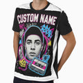 Custom Vintage Bootleg Rap Tee - 90s Hip-Hop Custom Face Photo Graphic by mo-carnival
