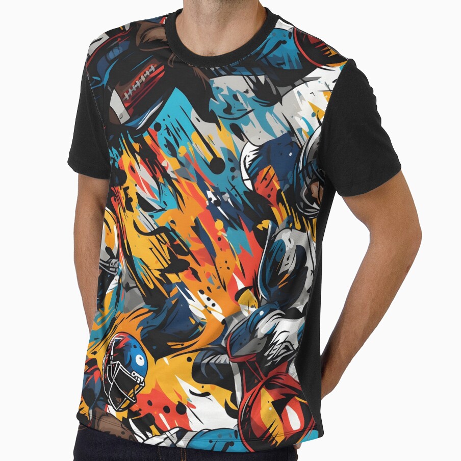 An unforgettable football season kickoff: explosive offense, relentless defense, and electrifying atmosphere. It sets the tone for Autumn Speed Fashion and Football Print Pattern. by ignasirus