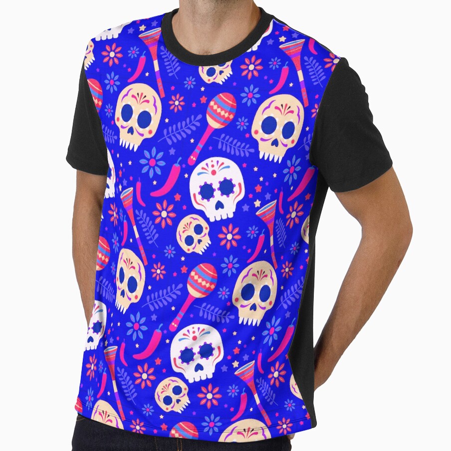 Party Skulls Toxic Blue by Clothief-Store Unisex