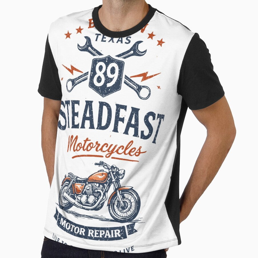 Steadfast Motorcycles Texas T-Shirt by Matinez Pink