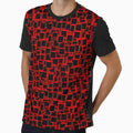3d squares on glowing red backdrop by GeoffBeattie