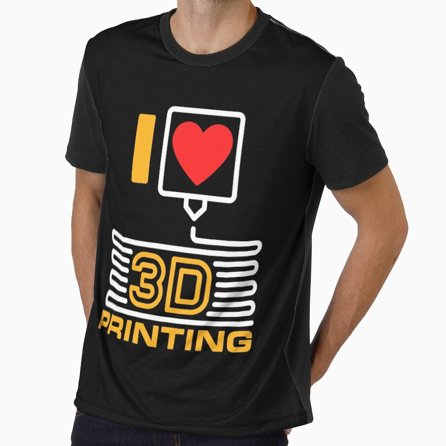 I Love 3D Printing Extruder with Nozzle and Filament creative design for 3D Printer Geek by venomousvector