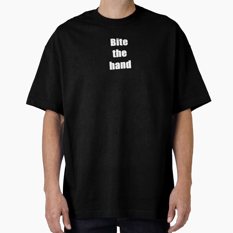 bite the hand white on black by hostilis res publica Unisex