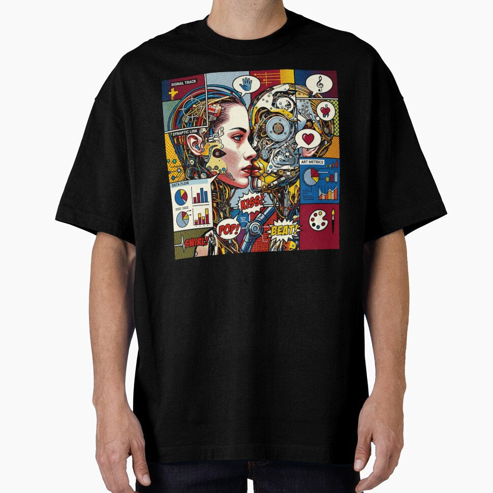 Pop art graphic woman portrait robot colorful festival by G-M-Designs Unisex