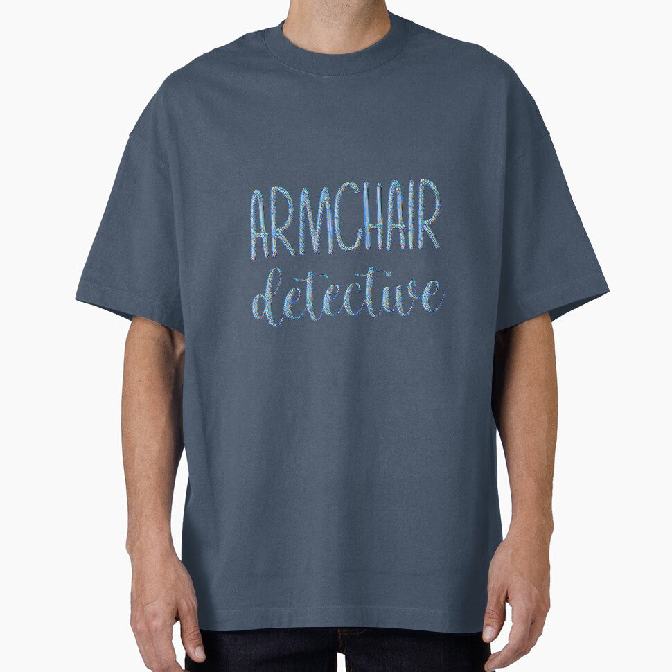Armchair Detective (Blue stained glass lettering version.) by CristalleLisa
