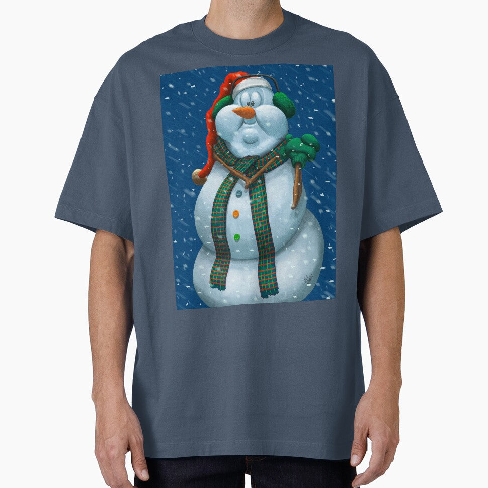 Lovable Happy Snowman by abbottoons