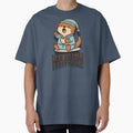 Nap Before Everything – Cute Cartoon Otter in Pajamas Yawning Illustration by konthai.familyart