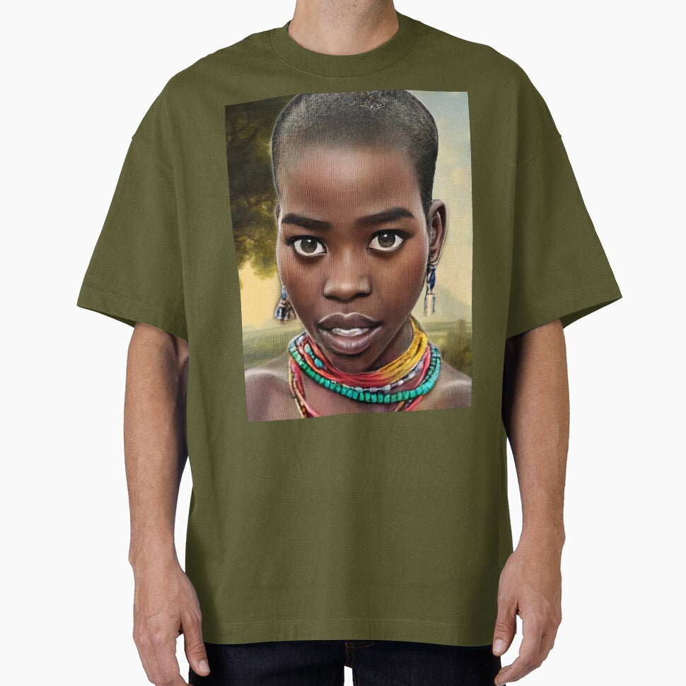 Customized Portrait Painting of African Girl by ReFLEKshnInc