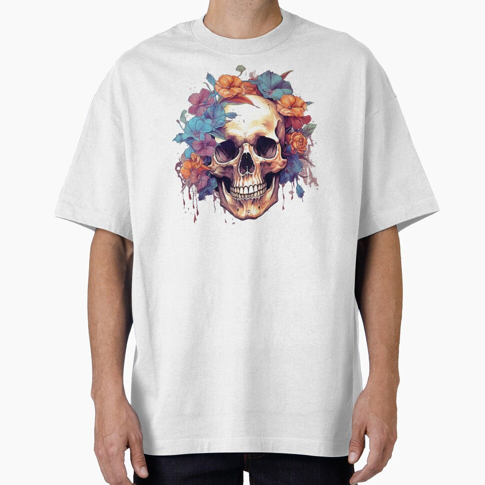Skull and Wild Flowers by CoutureCrypt