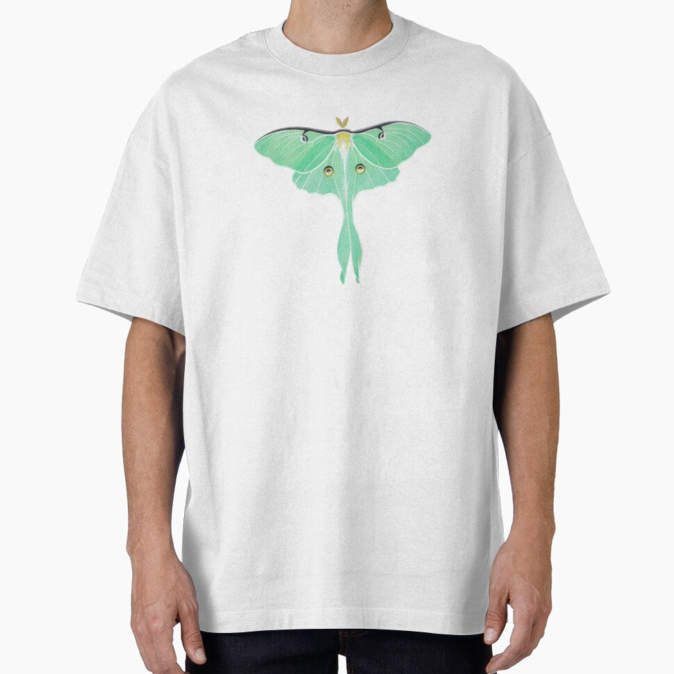 Luna Moth (Actias luna) watercolor painting by WhileIWonder