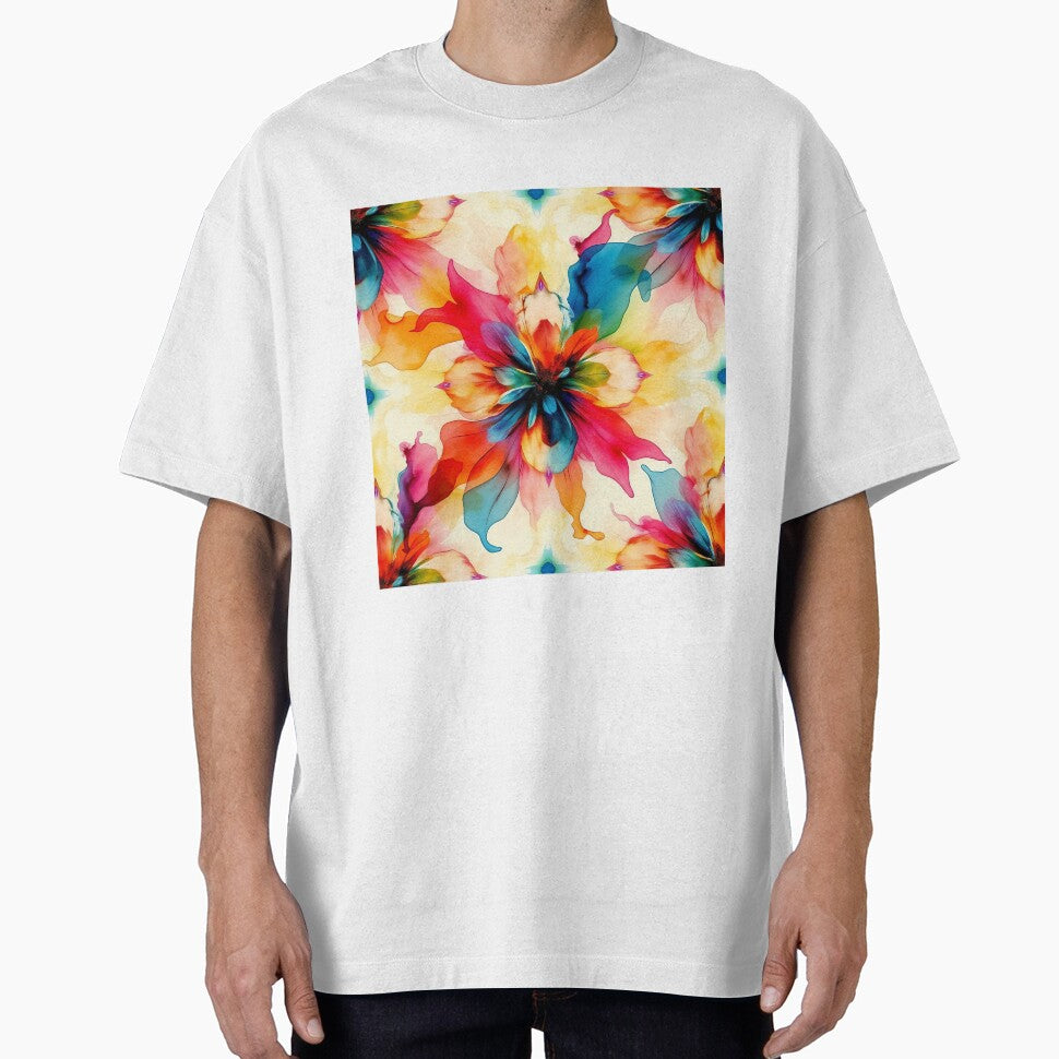 Vibrant watercolor Rainbow Floral Pattern | T-Shirts, Mugs & Stickers, Phone Cases by TheGaliyaStudio