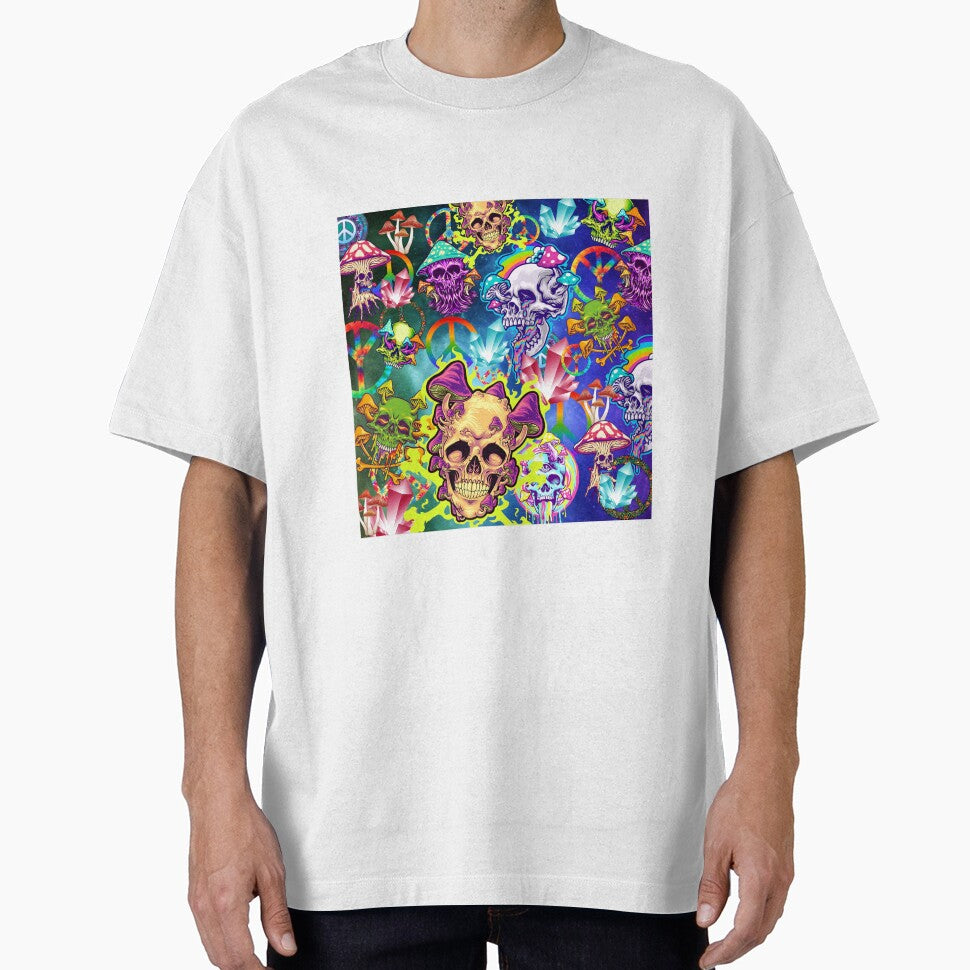 Mushroom Skull Trippy Hawaiian Shirt, All Over Print, T-SHirt 3D, Skull 3d T-shirt. For men by NzzRiza