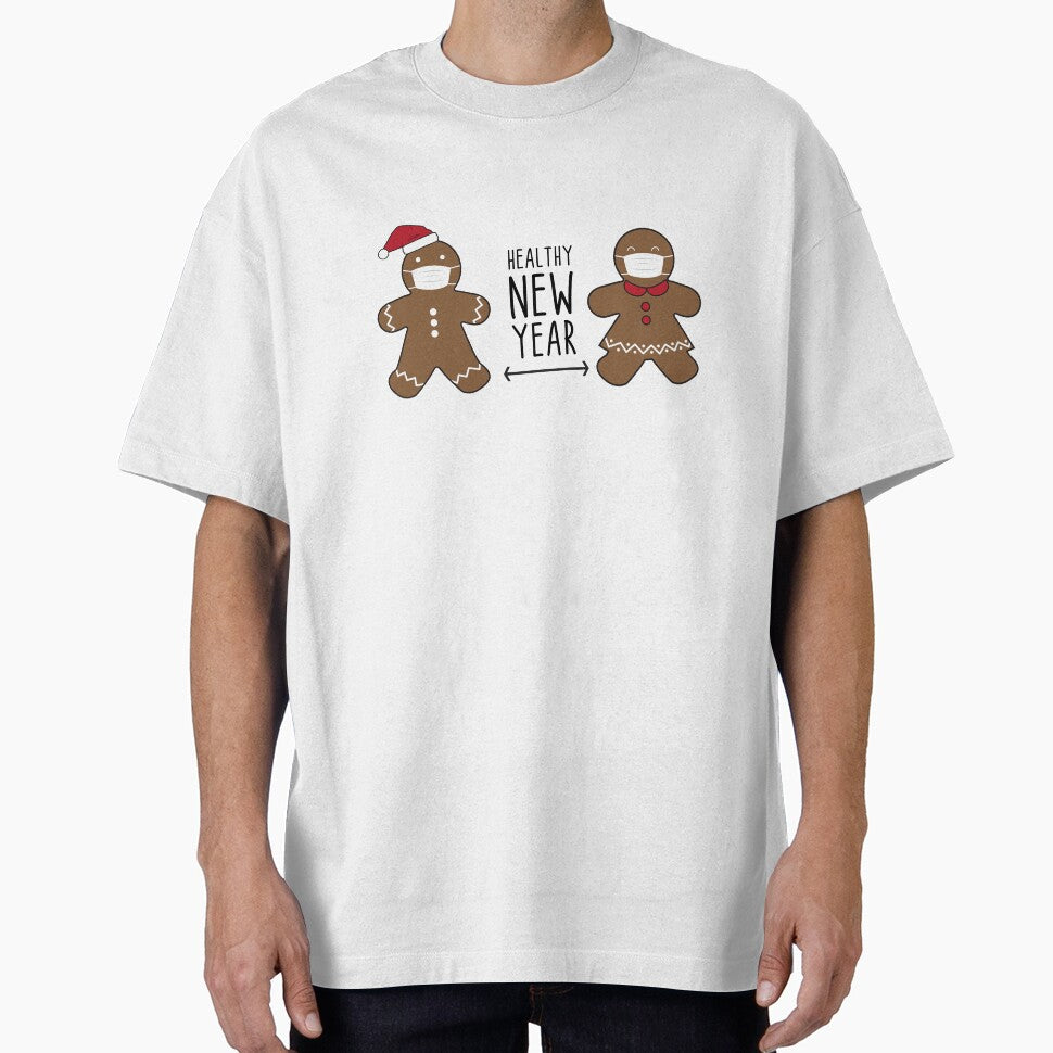 Funny Merry Quarantine Christmas Gingerbread Wearing mask Essential T-Shirt by PilaStudio