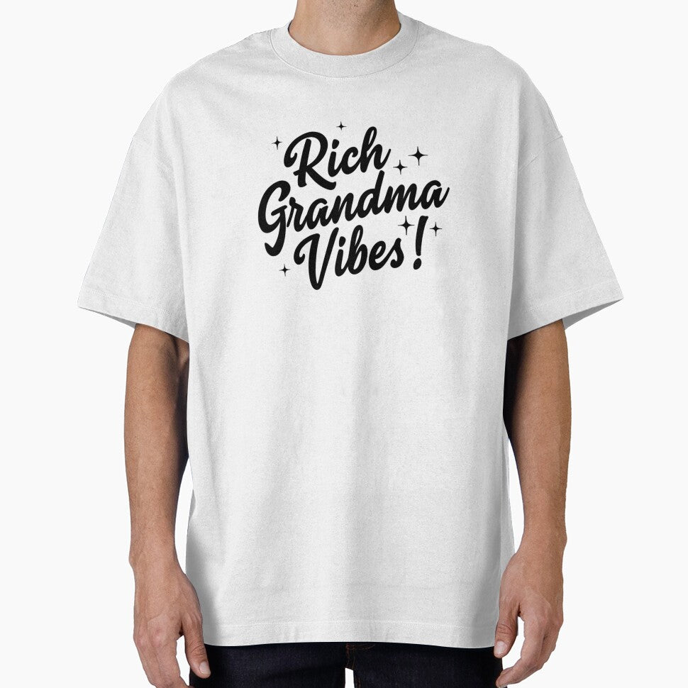 Rich Grandma Vibes Funny Quote Design – Glam Typography Graphic by WHDProduction45