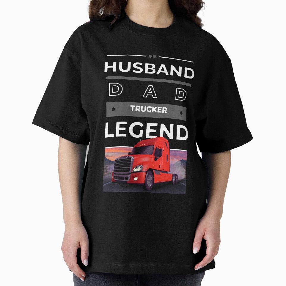 Husband Dad Trucker Legend - Cool and Funny Trucker by TheArtfulAttic