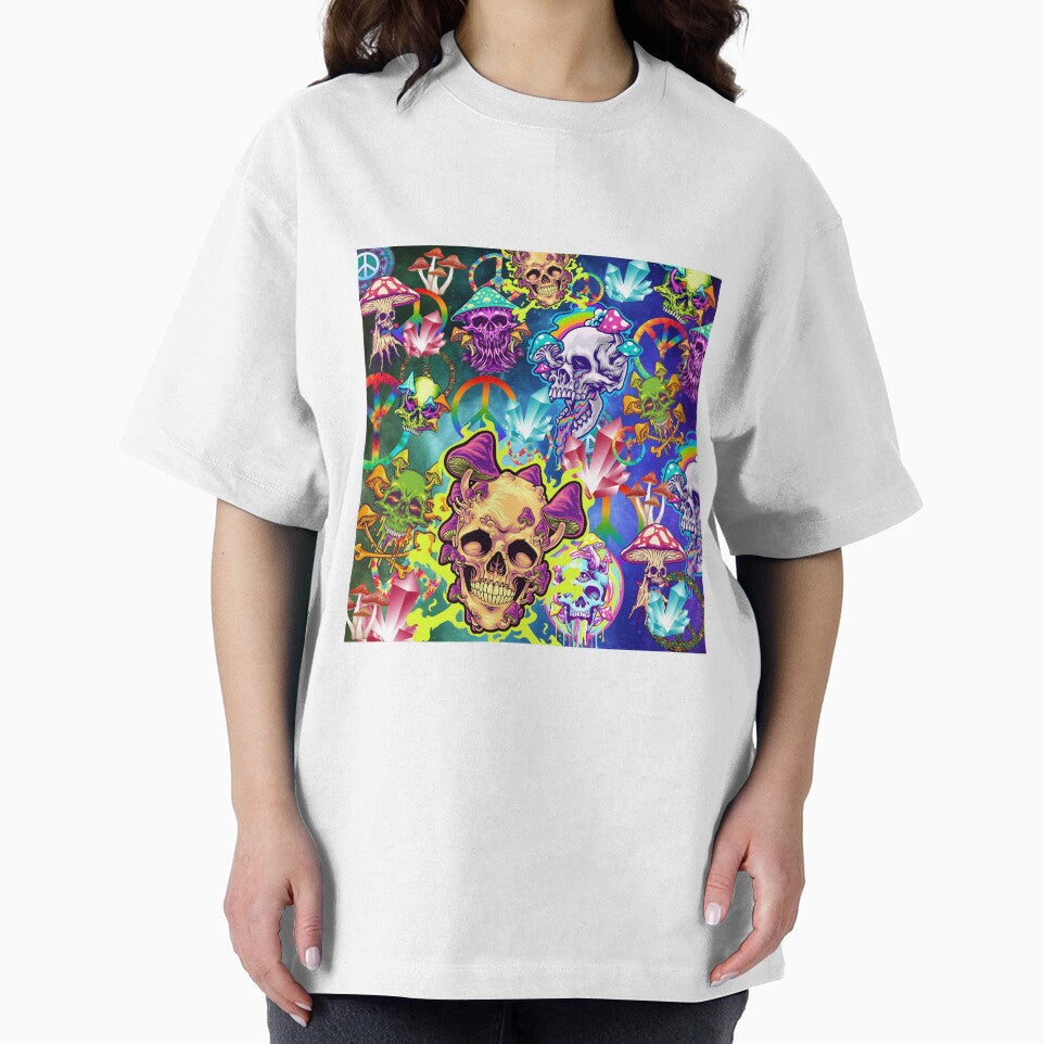 Mushroom Skull Trippy Hawaiian Shirt, All Over Print, T-SHirt 3D, Skull 3d T-shirt. For men by NzzRiza