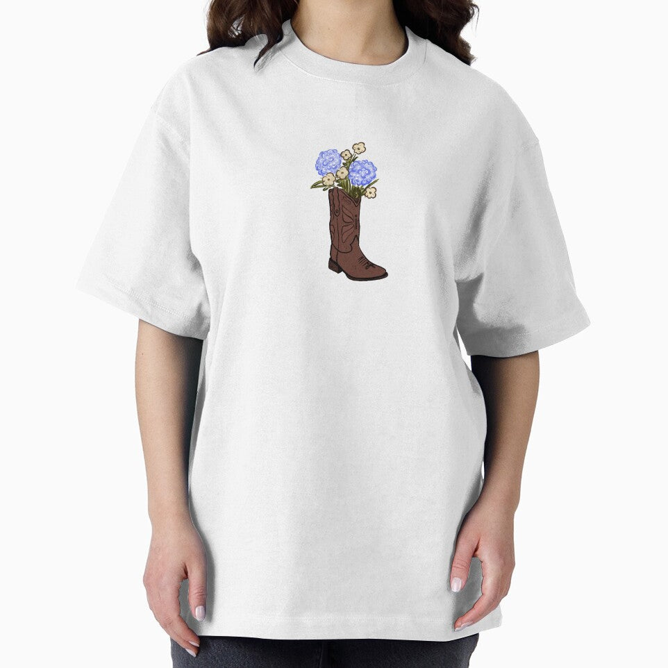 Coquette cowgirl boot with flowers by rizdrawings