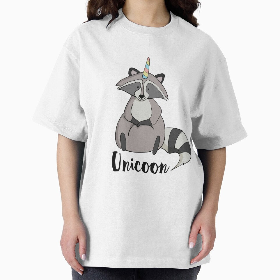 Unicoon Funny Raccoon With Unicorn Horn Gift by DreamyPanda