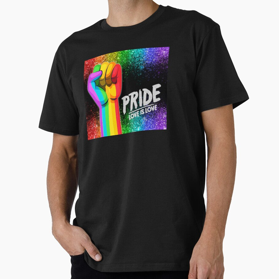 20 oz Skinny Tumbler Faux Glitter Wrap, Support Gay/Lesbian Pride Tumbler Wrap, LGBT Love is Love Sublimation Straight & Tapered Tumbler PNG by V28LBFF8