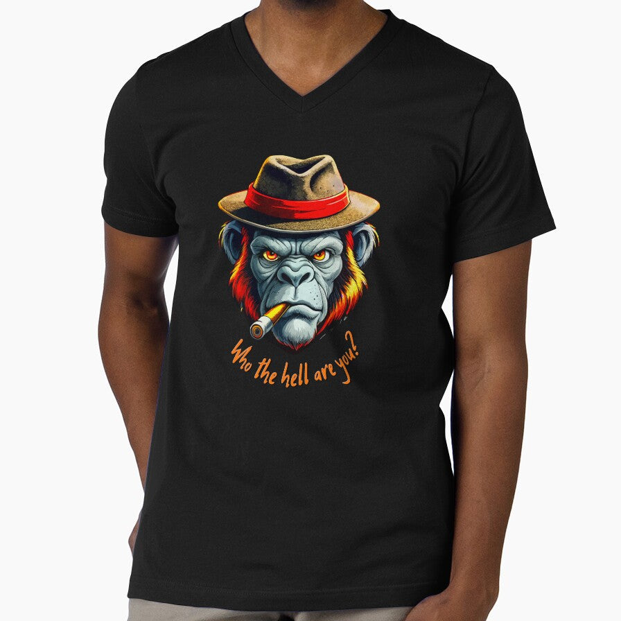 Grumpy Monkey with Cigar: Who Are You? by VikArtStudio Unisex