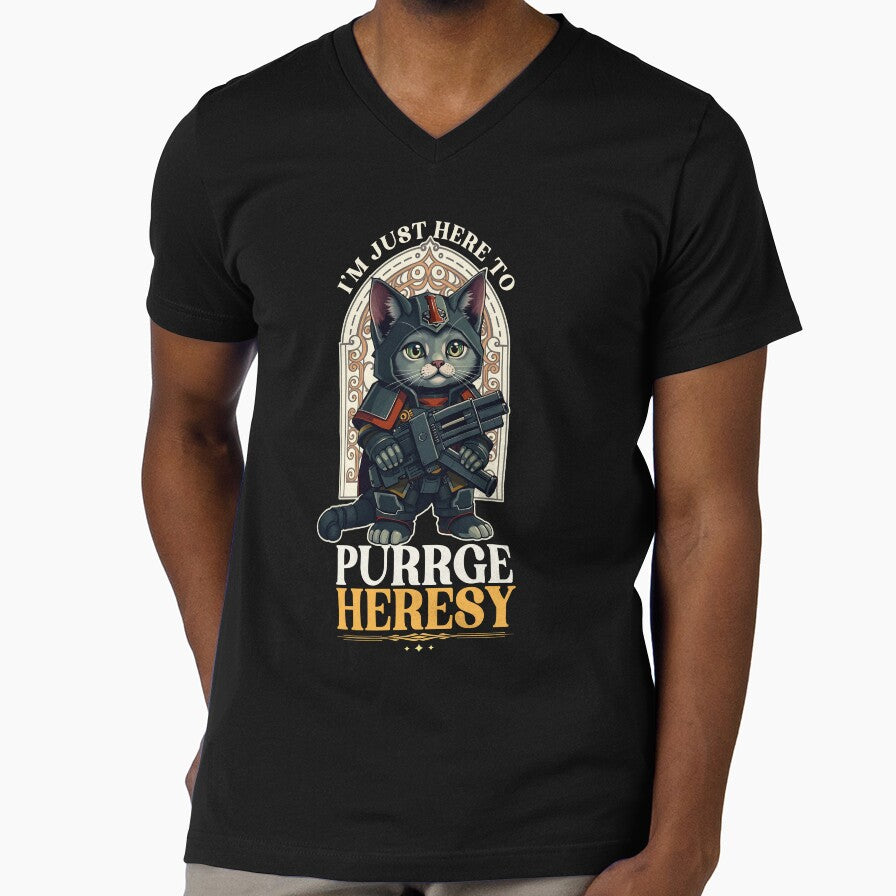 I'm Here to Purge Heresy Cat by D20Tees Unisex
