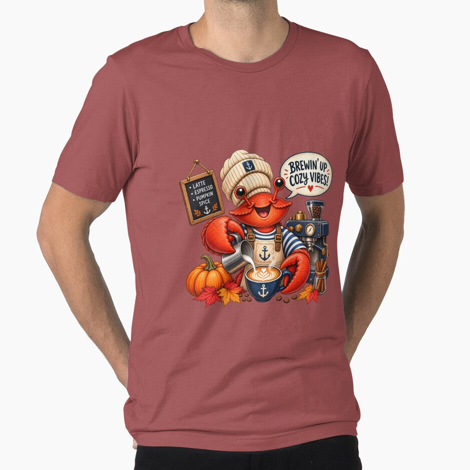 Crab Barista Brewing Pumpkin Spice Latte by TheSlowShore