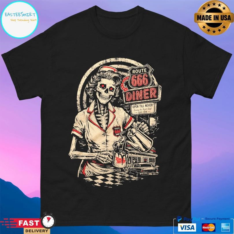 Terrorthreads Route 666 Diner Shirt Unisex