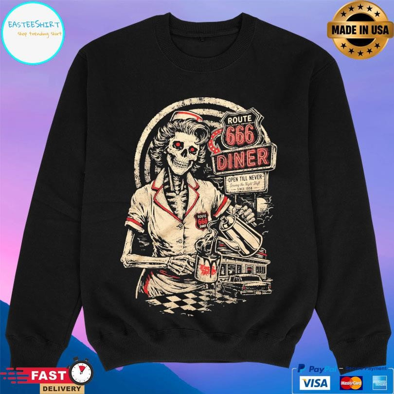 Terrorthreads Route 666 Diner Shirt Unisex