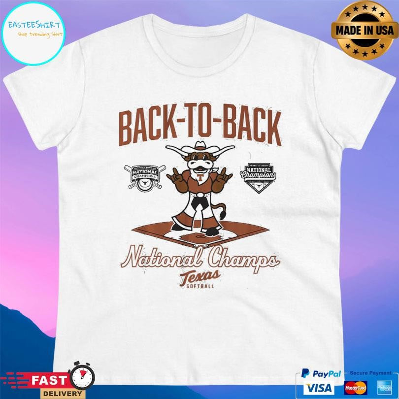 Texas Softball Back To Back Champions Diamond Shirt Unisex